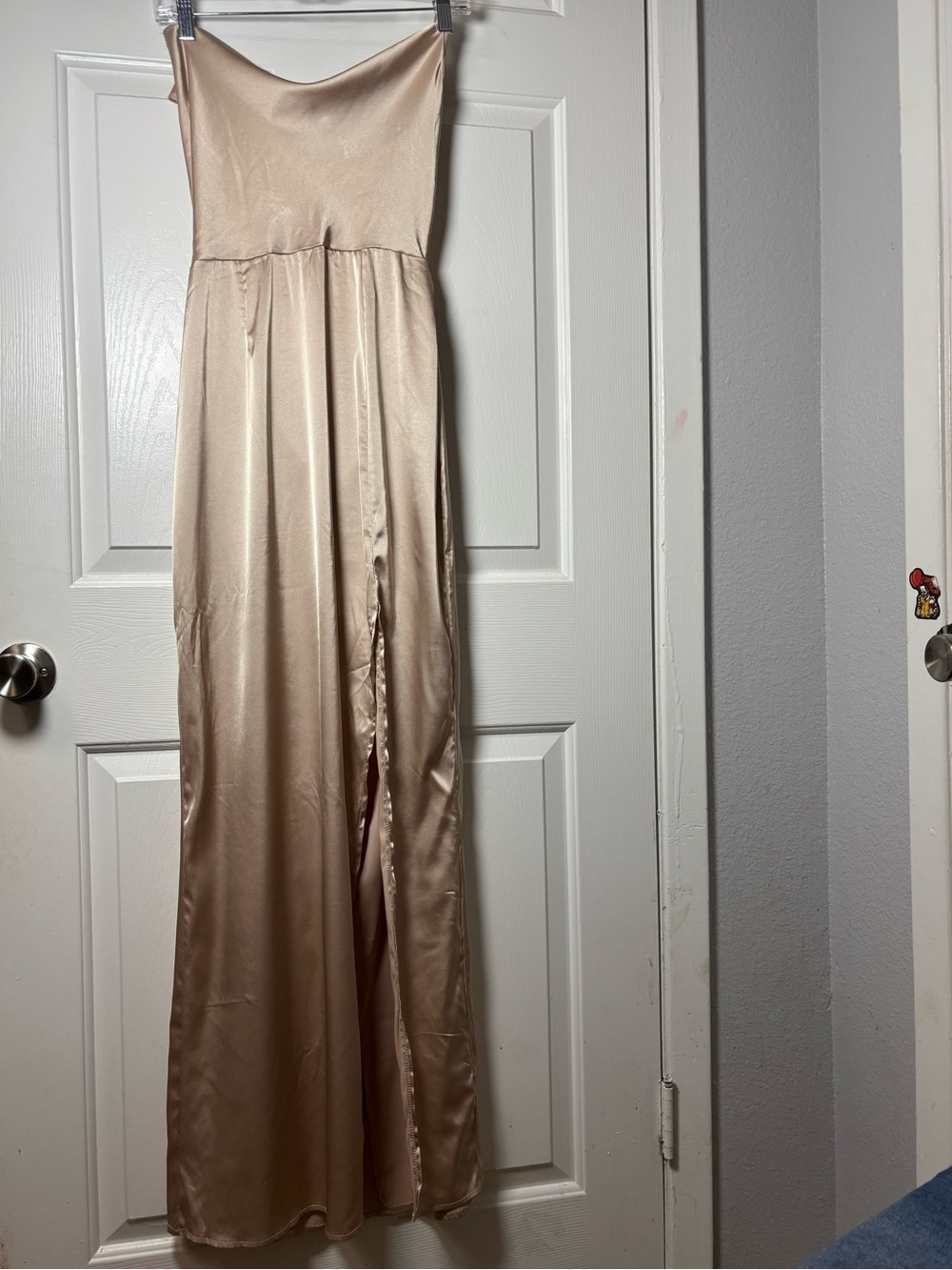 Shein Champagne Maxi Dress Size 6 Medium